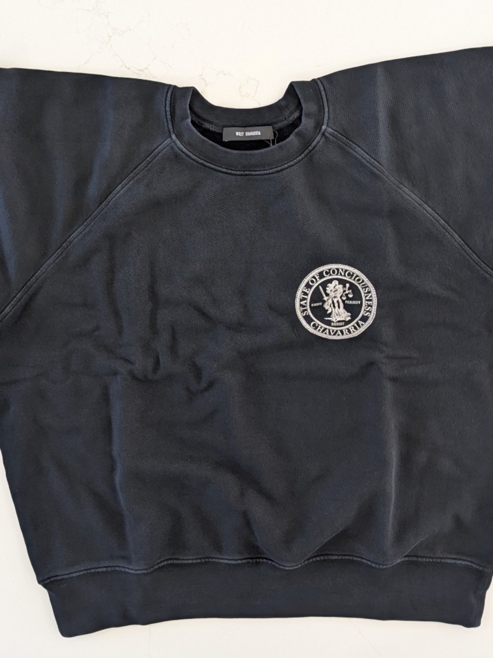 WILLY CHAVARRIA Jet Black State of Consciousness Papi Crew Medium NWT Made in US